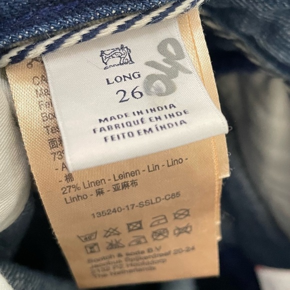 [26l] Scotch & Soda Silver Light Wash Studded Hi Rise 60’s Flare Leg Denim Jean - Picture 12 of 16